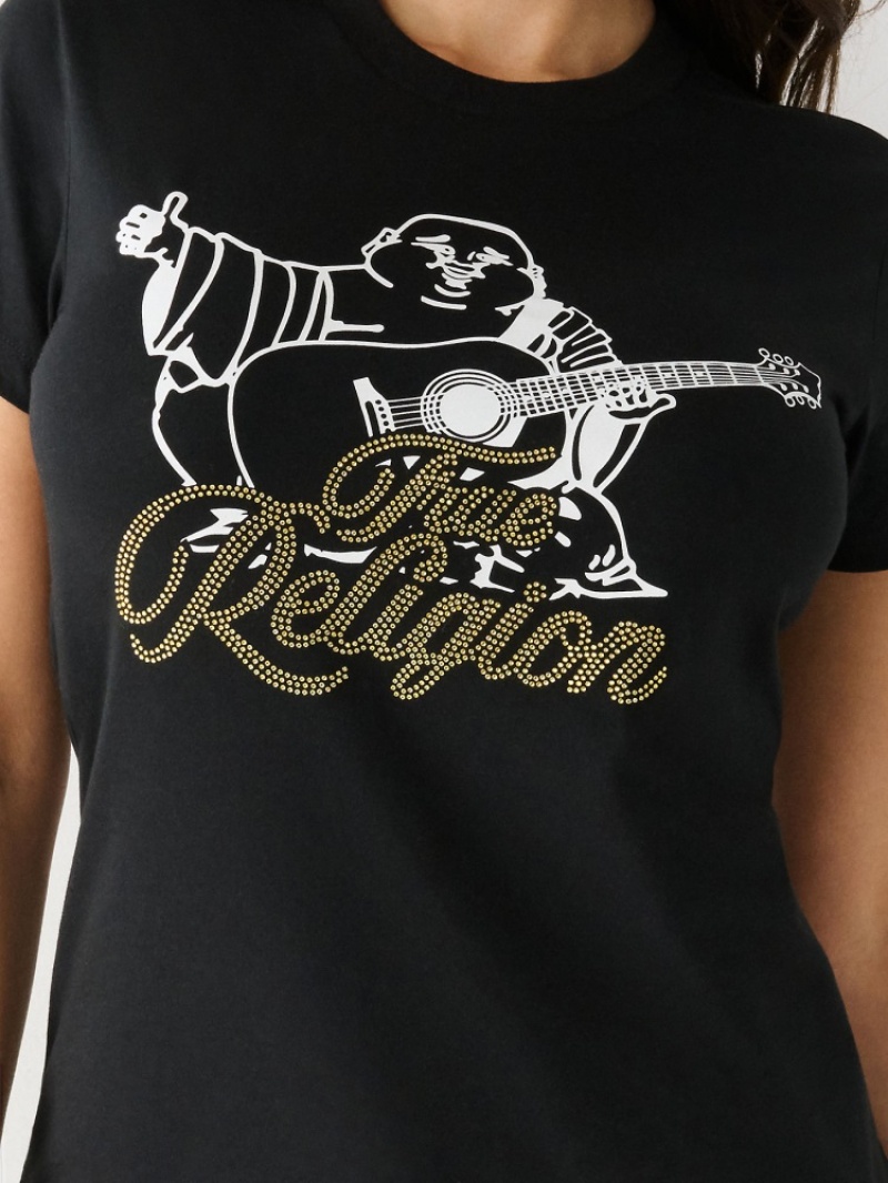 T Shirts True Religion Crystal Buddha Femme Beige | XQD-11089880