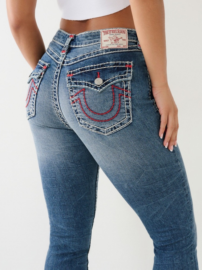 Big T & Super T Stitch True Religion Jennie Hr Super T Mince Jean Femme Jaune | MKK-66619353