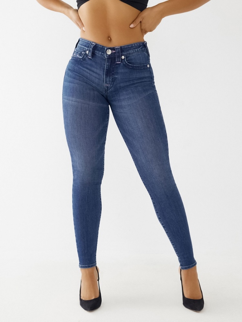 Big T & Super T Stitch True Religion Jennie Big T Curvy Mince Jean Femme Kaki | PCS-54470392