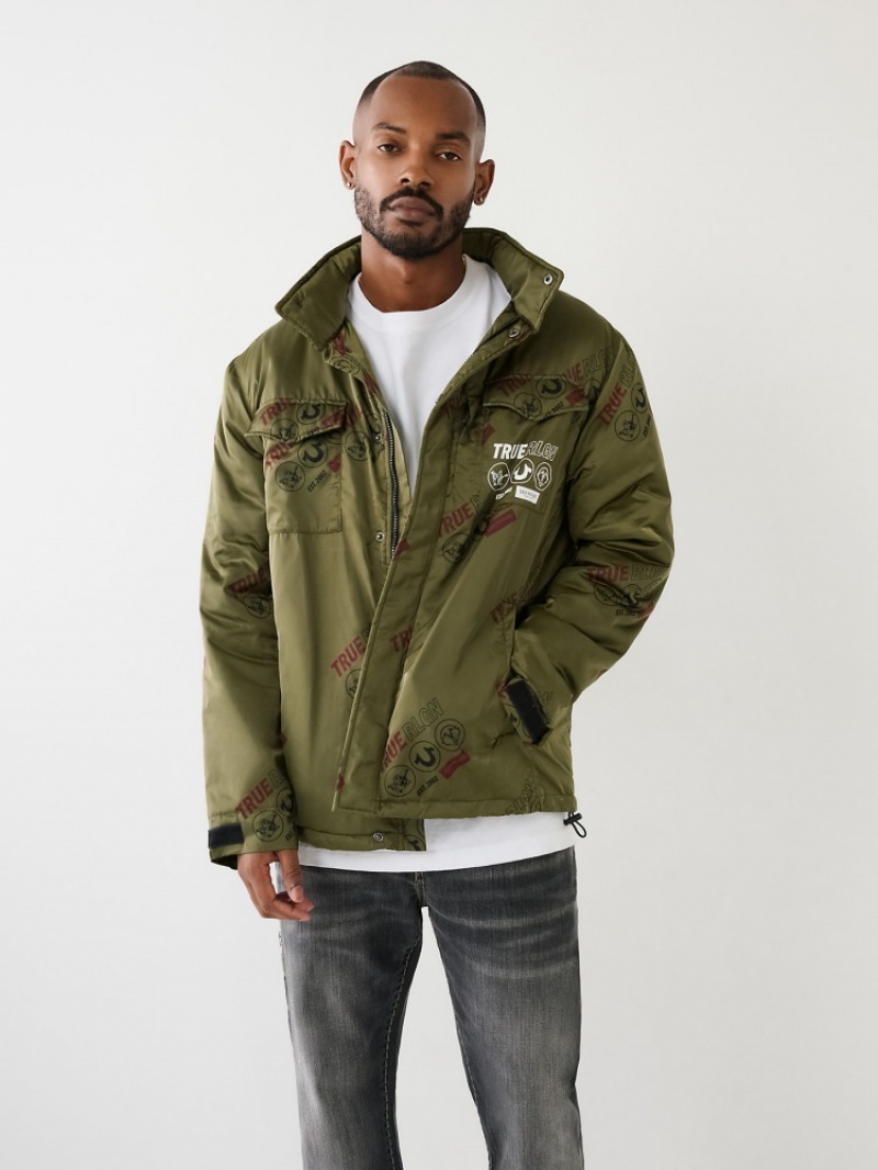 Veste Puffer True Religion Utility Homme Orange Rose | YRH-09408957