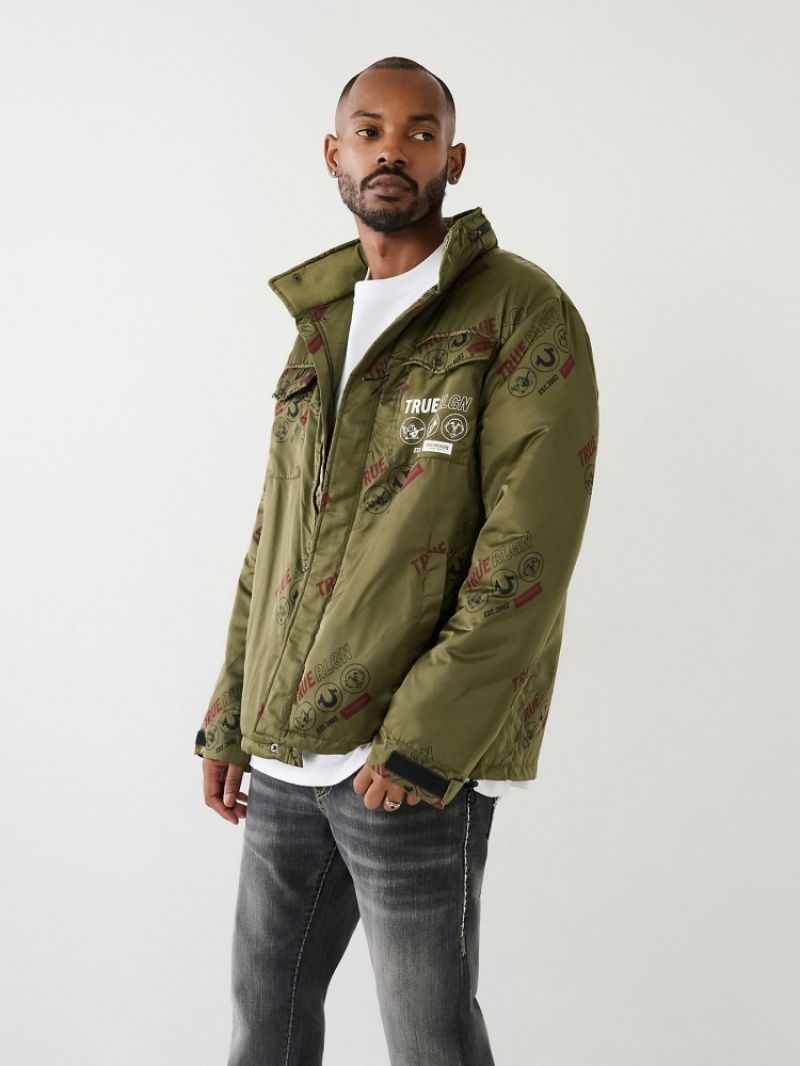 Veste Puffer True Religion Utility Homme Orange Rose | YRH-09408957