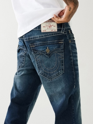 Flap Pocket Jeans True Religion Billy Single Needle Flap Bootcut Jean Homme Blanche Noir | GPG-93094946