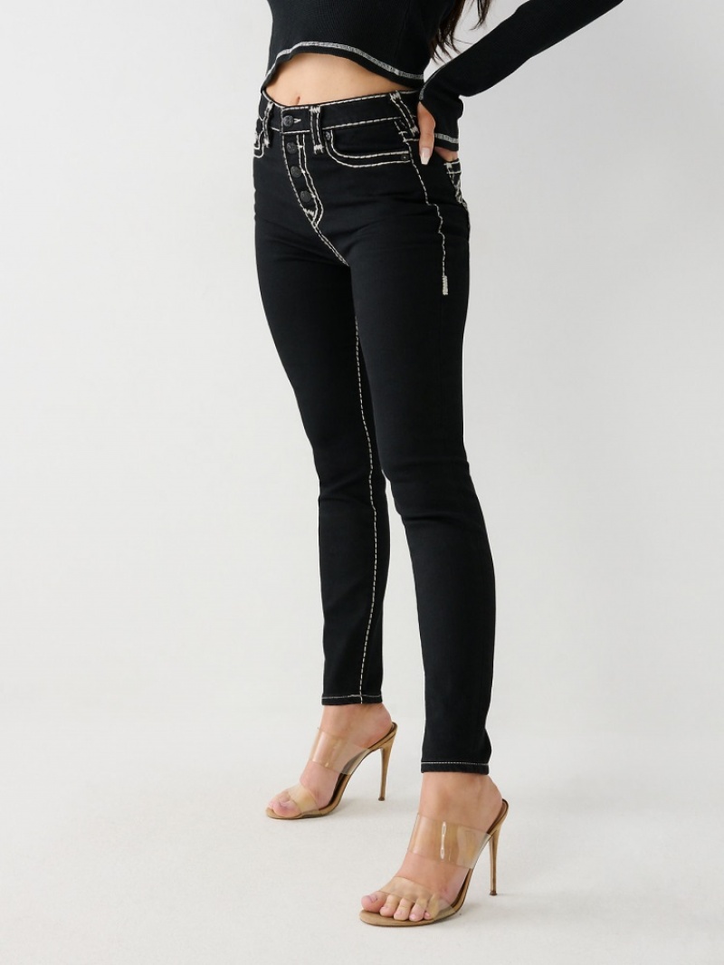 Big T & Super T Stitch True Religion Halle Super T High Rise Super Mince Jean Femme Bleu | JLD-38487255