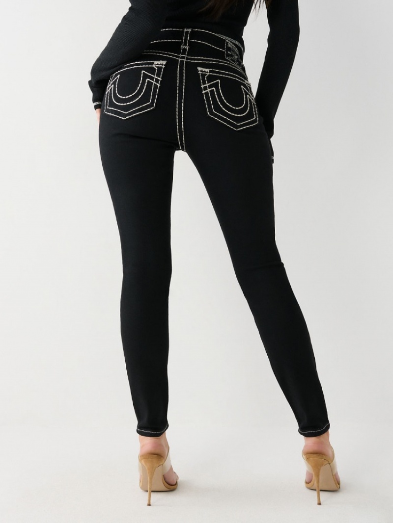 Big T & Super T Stitch True Religion Halle Super T High Rise Super Mince Jean Femme Bleu | JLD-38487255