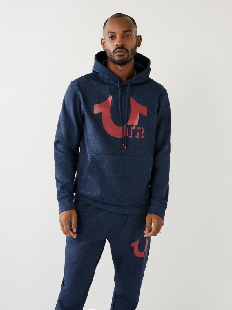 Sweat a Capuche True Religion Horseshoe Logo Homme Bleu Marine | VTE-25508666