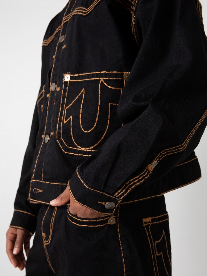 Veste Bomber True Religion Sebastien Ami X True Religion Western Jacket Super T Homme Noir | GWE-12092326