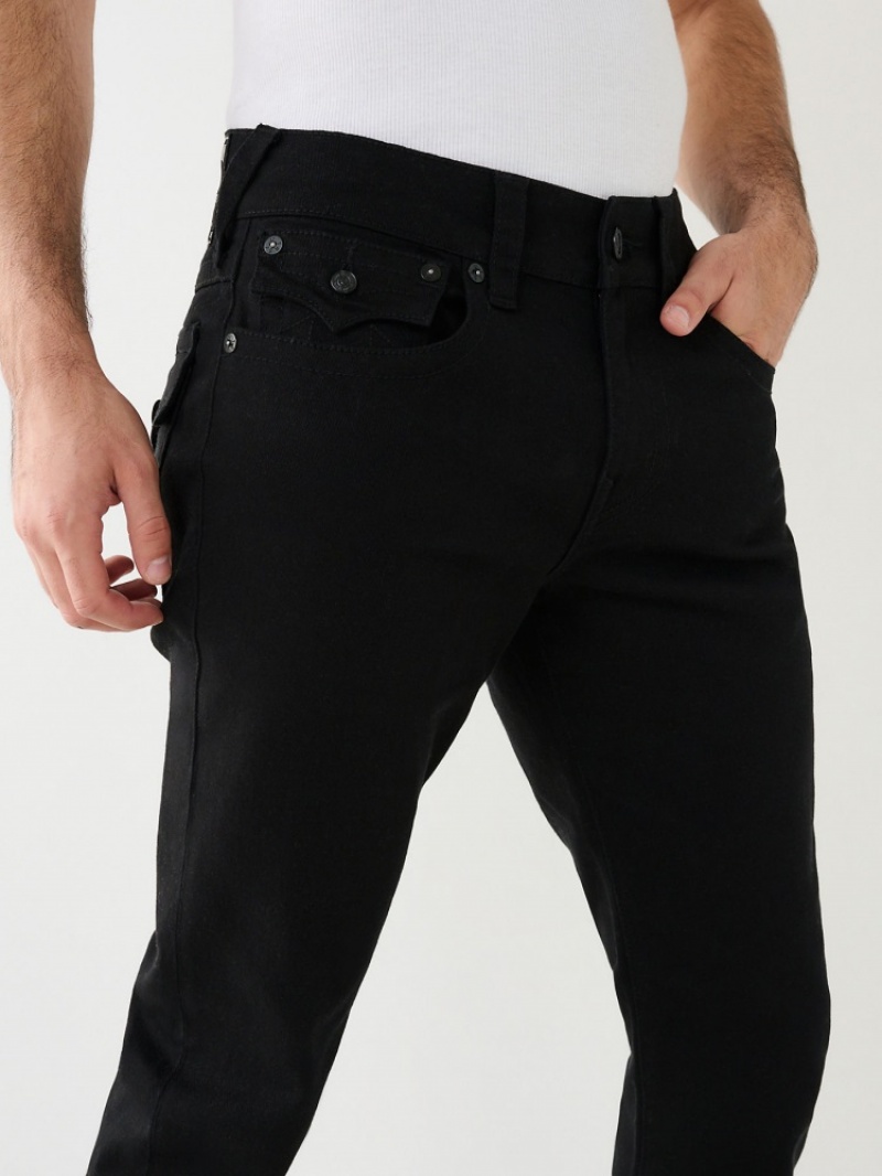 Flap Pocket Jeans True Religion Geno Single Needle Flap Slim Fit Jean Homme Noir | RCE-95331267