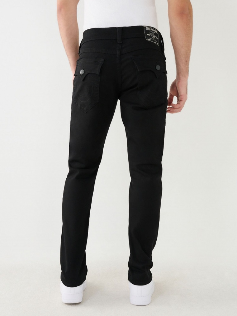 Flap Pocket Jeans True Religion Geno Single Needle Flap Slim Fit Jean Homme Noir | RCE-95331267