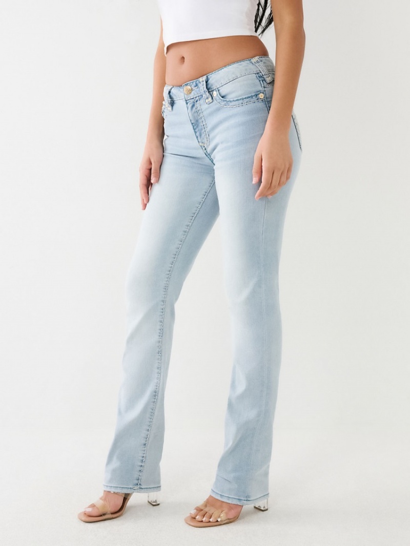 Big T & Super T Stitch True Religion Billie Mid Rise Super T Droit Jean Femme Bleu Marine | RCP-02821184