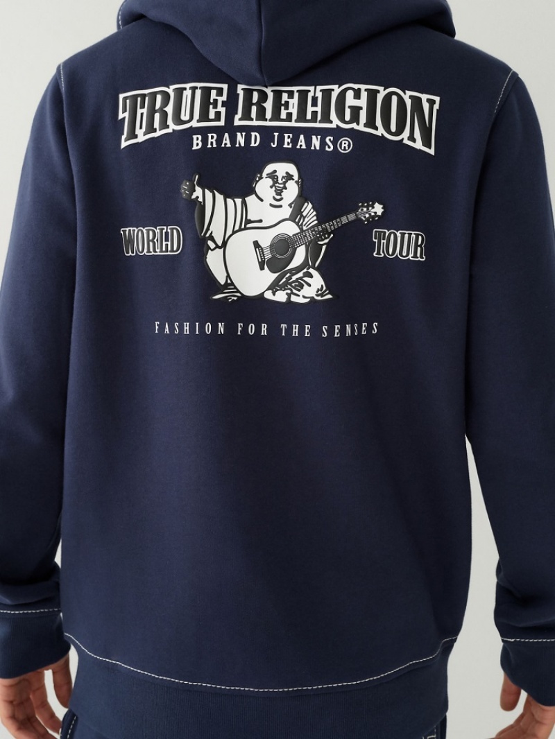 Sweat a Capuche True Religion Heritage Big T Zip Homme Kaki | RTM-05097285