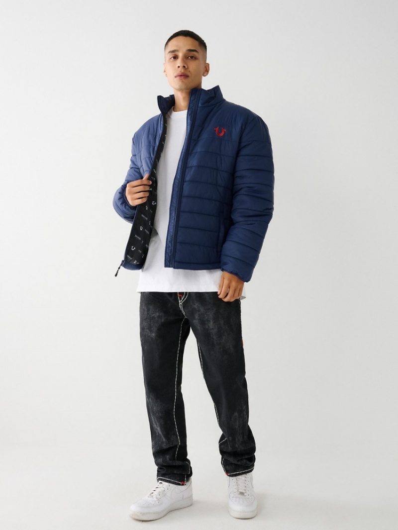 Veste Puffer True Religion Homme Bleu | JKJ-35639879