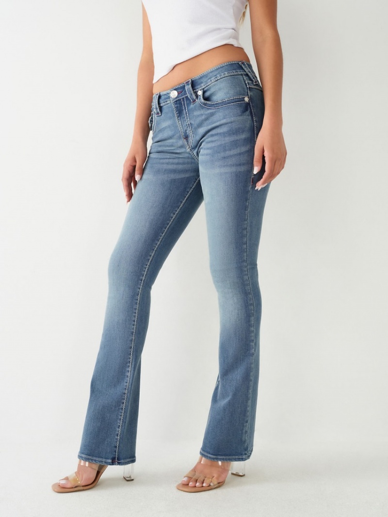 Big T & Super T Stitch True Religion Becca Big T Stitch Bootcut Jean Femme Bleu Orange | ZME-11421676