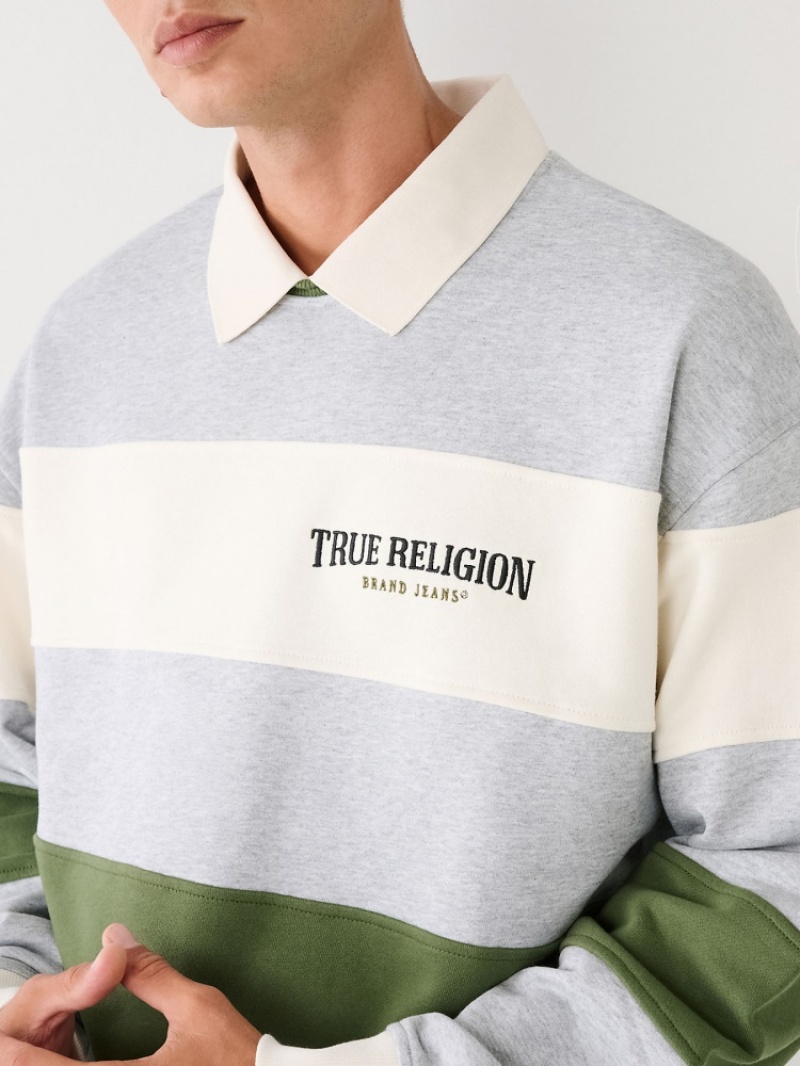 Sweat a Capuche True Religion Color Block Relaxed Homme Noir | SEU-24654751