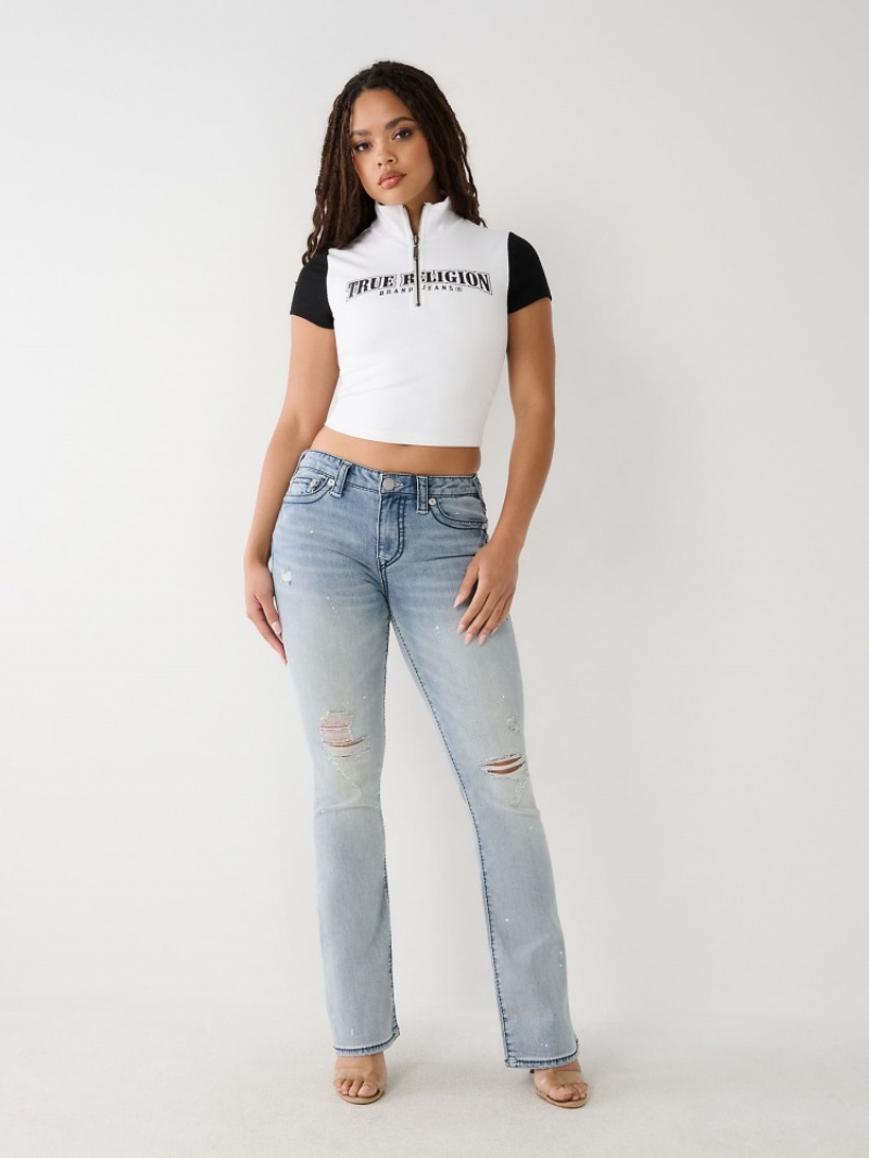 Big T & Super T Stitch True Religion Becca Big T Stitch Bootcut Jean Femme Noir | KYK-89580931