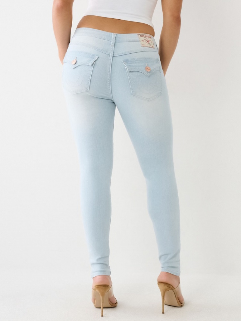 Curvy Skinny Jeans True Religion Jennie Mid Rise Femme Bleu | ZAX-15326443