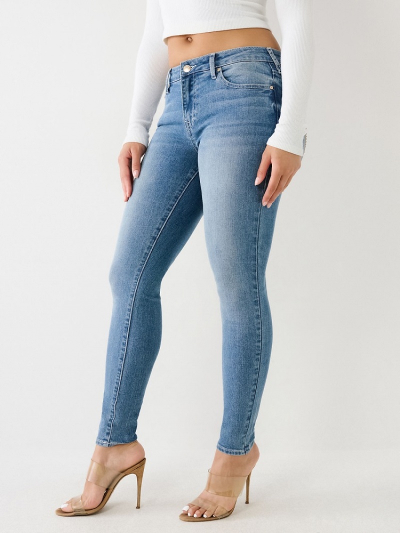 Curvy Skinny Jeans True Religion Jennie Mid Rise Femme Bleu Marine | GPB-08419309