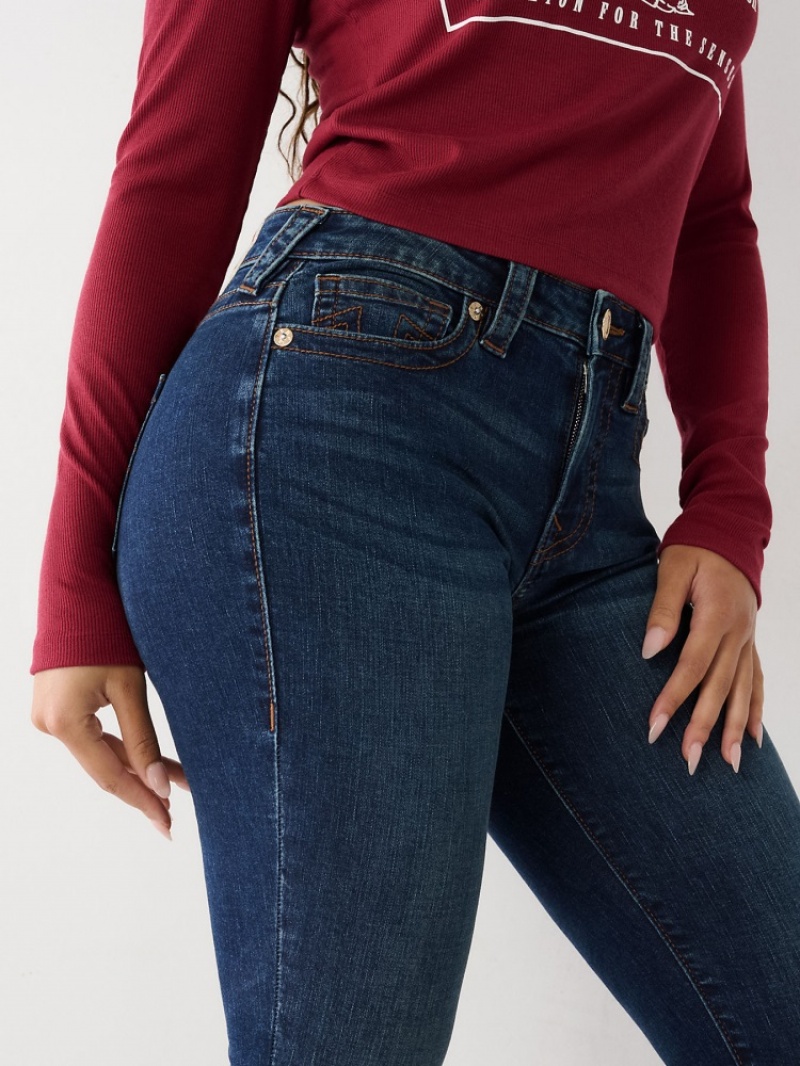 Curvy Skinny Jeans True Religion Jennie Mid Rise Femme Bleu | IAI-17603822