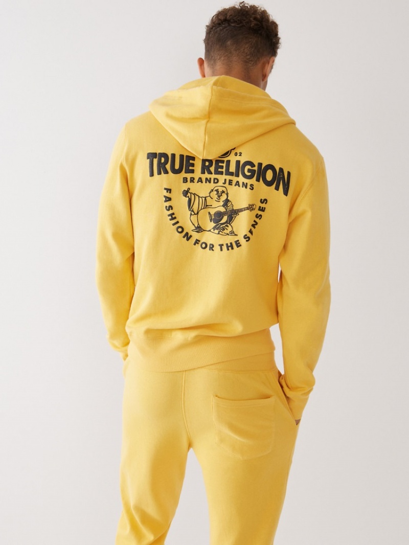 Sweat a Capuche True Religion Buddha Logo Zip Homme Bleu | FXL-78692599