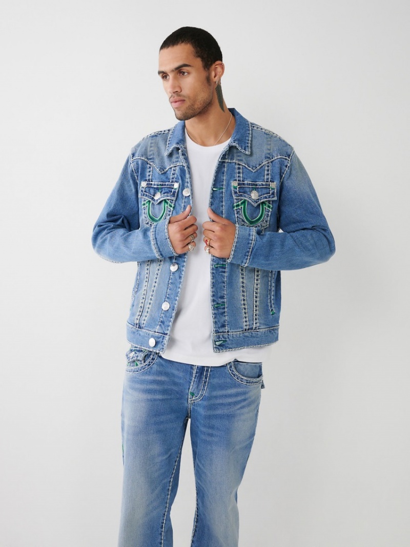 Vestes En Jean True Religion Jimmy Double Raised Hs Super T Homme Bleu | CNO-95268920