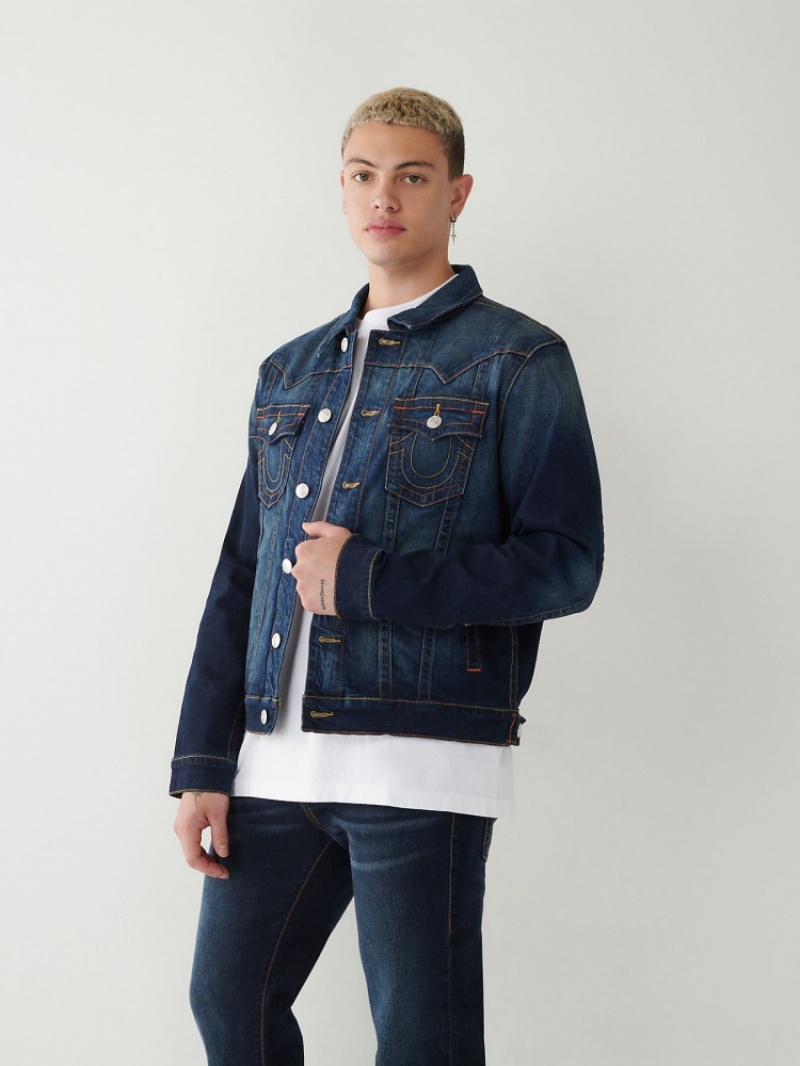 Vestes True Religion Jimmy Homme Bleu | BYE-08339638