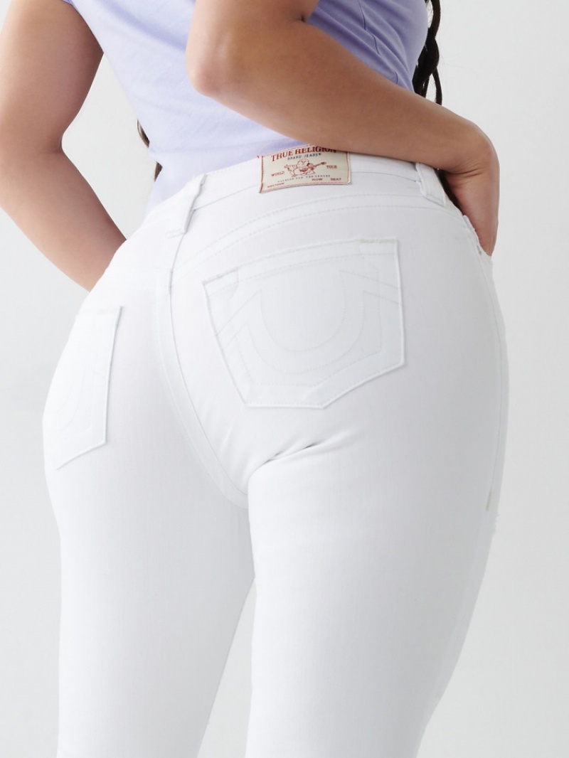 Curvy Skinny Jeans True Religion Jennie Mid Rise Femme Blanche Noir | TUI-87403156