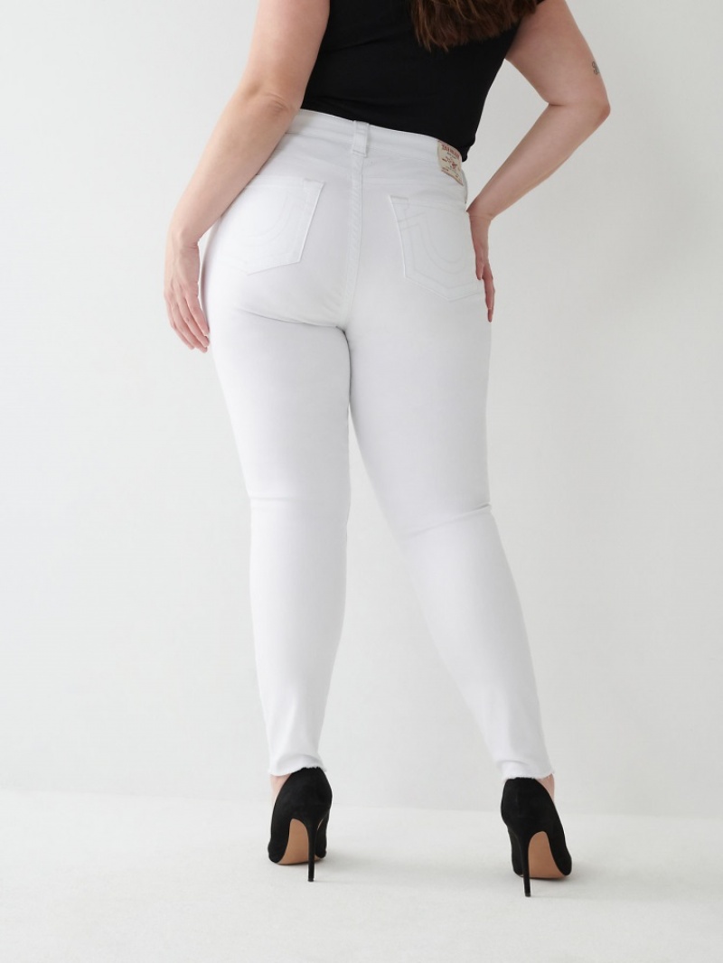 Curvy Skinny Jeans True Religion Jennie Mid Rise Femme Blanche Noir | TUI-87403156