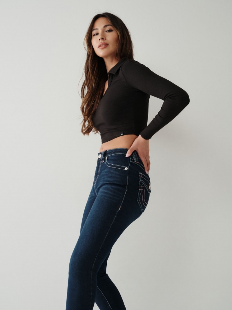 Curvy Skinny Jeans True Religion Jennie Mid Rise Femme Orange Rose | RZE-86055517