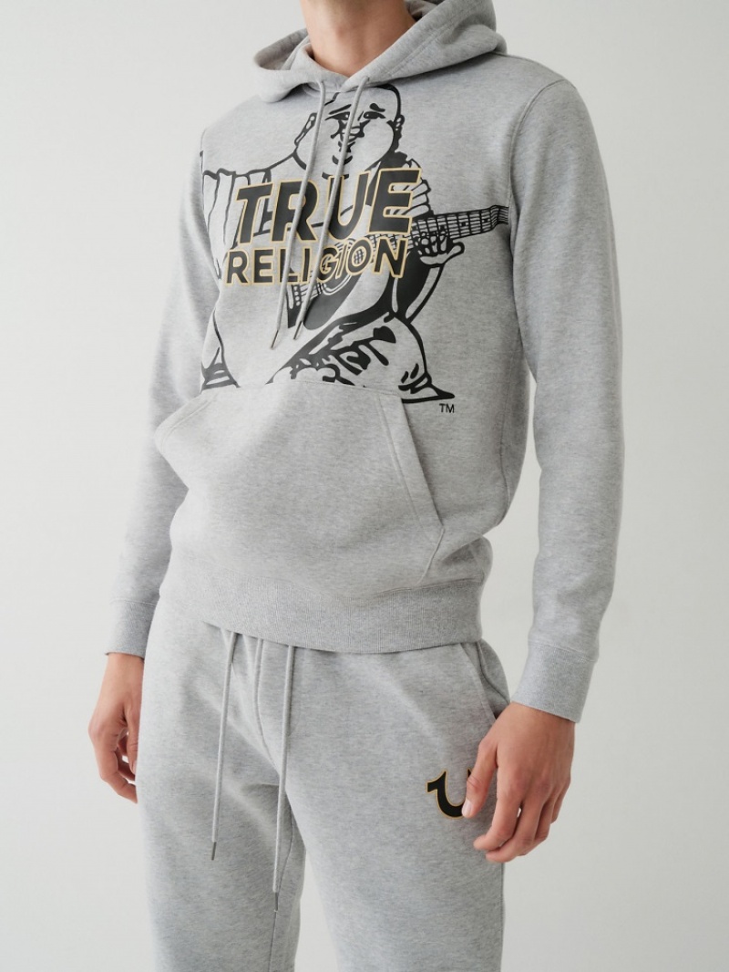 Sweat a Capuche True Religion Buddha Logo Homme Bleu Marine | TGX-21163094