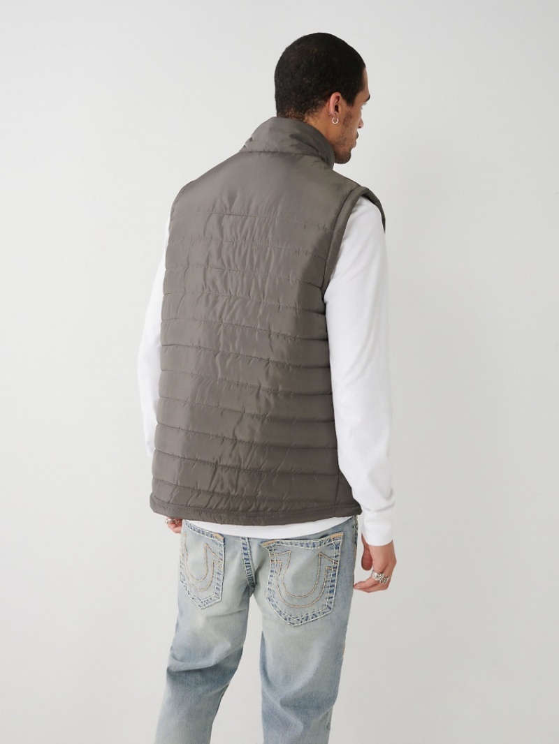 Gilet Puffer True Religion Horseshoe Homme Jaune | JAY-88139704