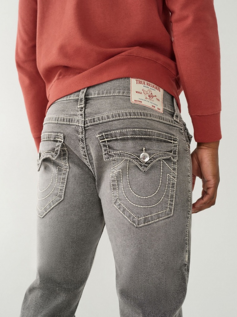 Straight Leg Jeans True Religion Ricky Big T Stitch Homme Orange Rose | VRD-01173447