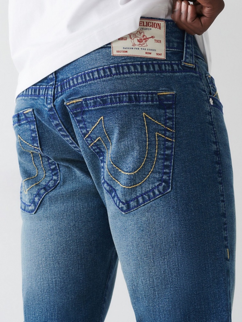 Straight Leg Jeans True Religion Ricky Big T Stitch Homme Bleu | JWY-83192174