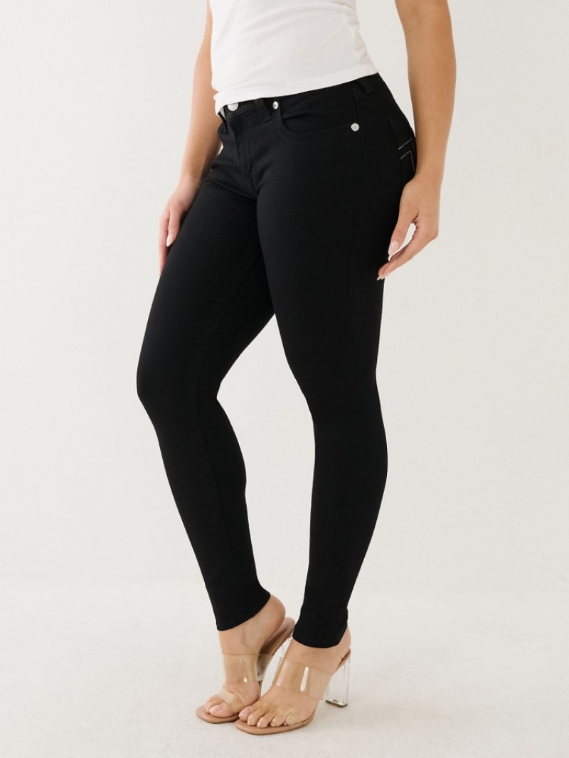 Curvy Skinny Jeans True Religion Jennie Mid Rise Femme Noir | LDM-11926766