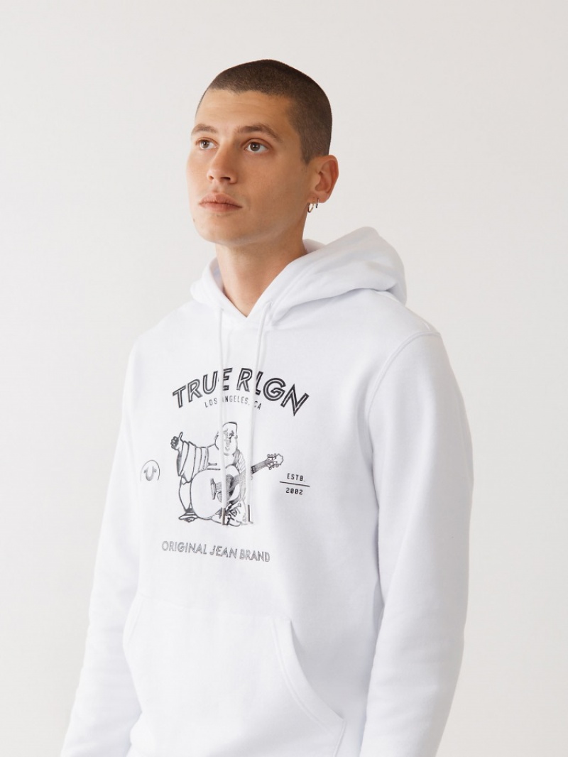 Sweat a Capuche True Religion Buddha Logo Homme Noir | EBV-30511172