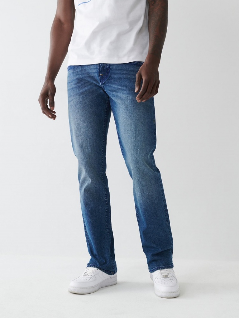 Straight Leg Jeans True Religion Ricky Big T Stitch Homme Bleu | JWY-83192174