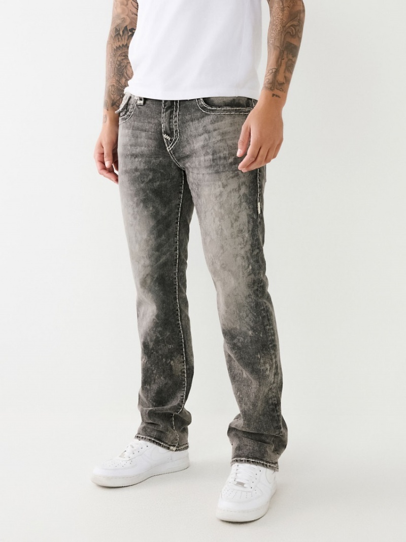 Straight Leg Jeans True Religion Ricky Faded Super T Homme Bleu Marine | YCJ-47139468