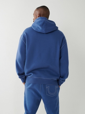 Sweat a Capuche True Religion Big T Logo Relaxed Homme Bleu Marine | WVS-58567996