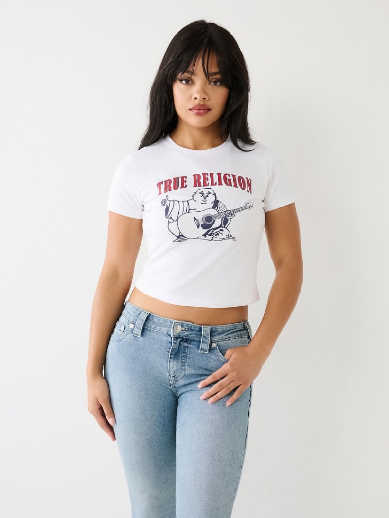 T Shirts True Religion Buddha Baby Femme Noir Jaune | WGK-32662850