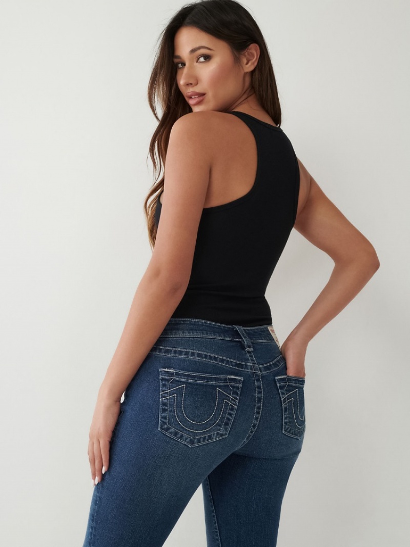 Curvy Skinny Jeans True Religion Jennie Curvy Mince Ankle Jean Femme Bleu | IIS-59952303