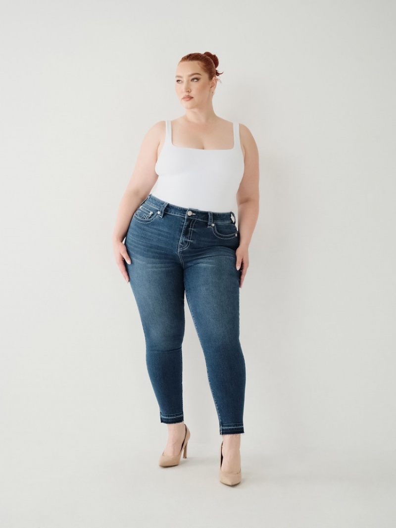 Curvy Skinny Jeans True Religion Jennie Curvy Mince Ankle Jean Femme Bleu | IIS-59952303