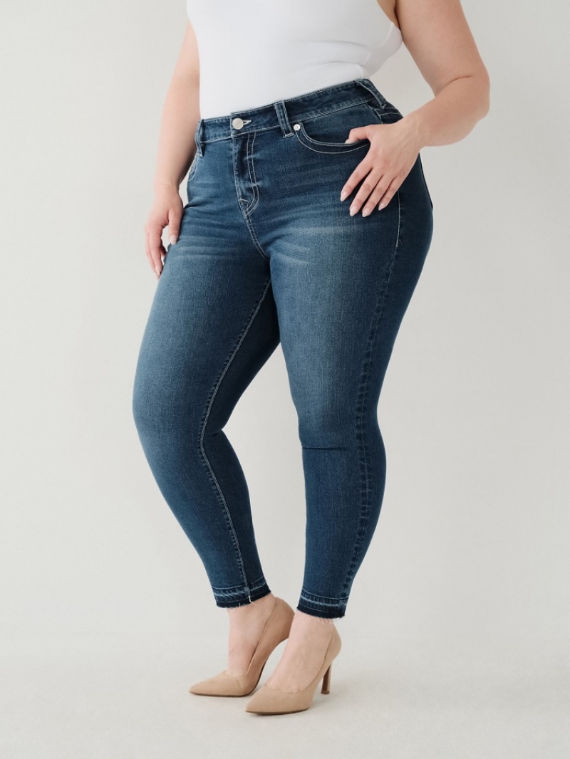 Curvy Skinny Jeans True Religion Jennie Curvy Mince Ankle Jean Femme Bleu | IIS-59952303