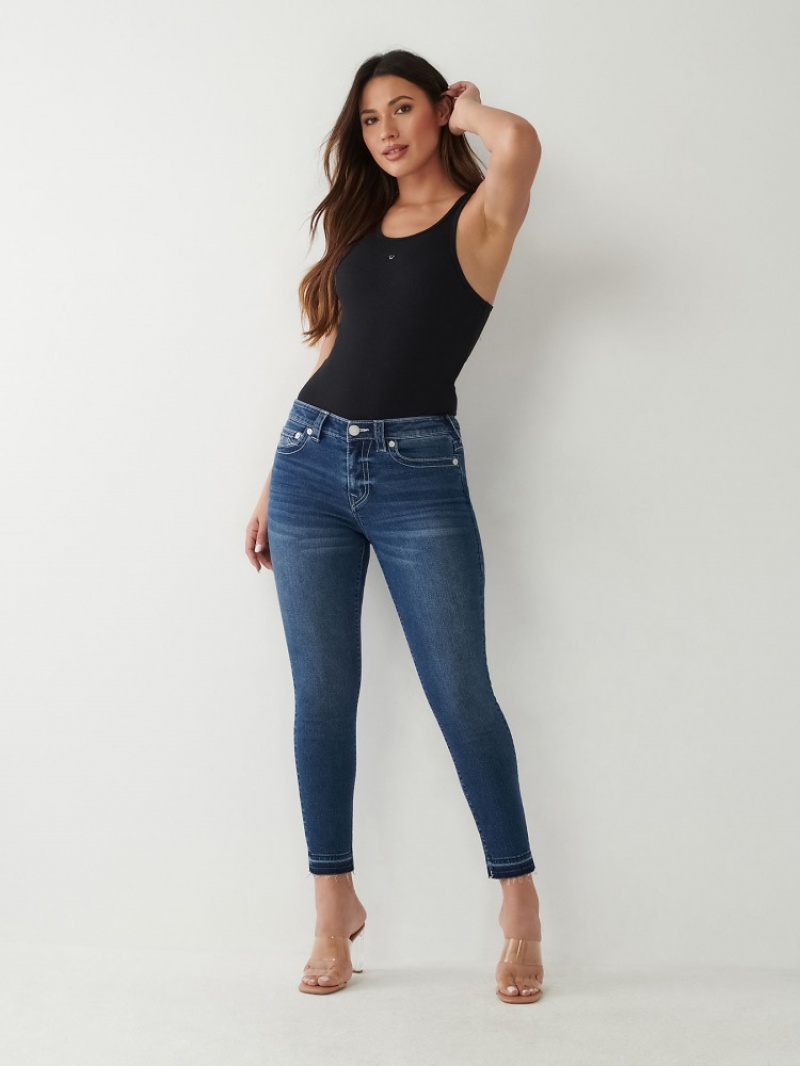 Curvy Skinny Jeans True Religion Jennie Curvy Mince Ankle Jean Femme Bleu | IIS-59952303