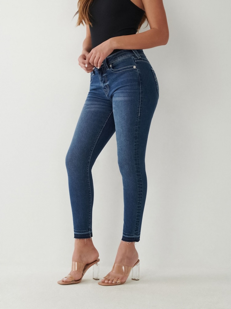 Curvy Skinny Jeans True Religion Jennie Curvy Mince Ankle Jean Femme Bleu | IIS-59952303