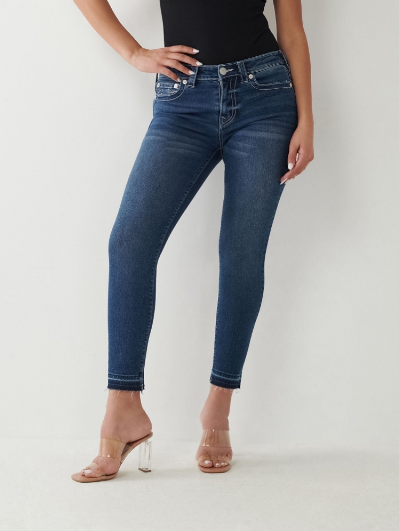 Curvy Skinny Jeans True Religion Jennie Curvy Mince Ankle Jean Femme Bleu | IIS-59952303