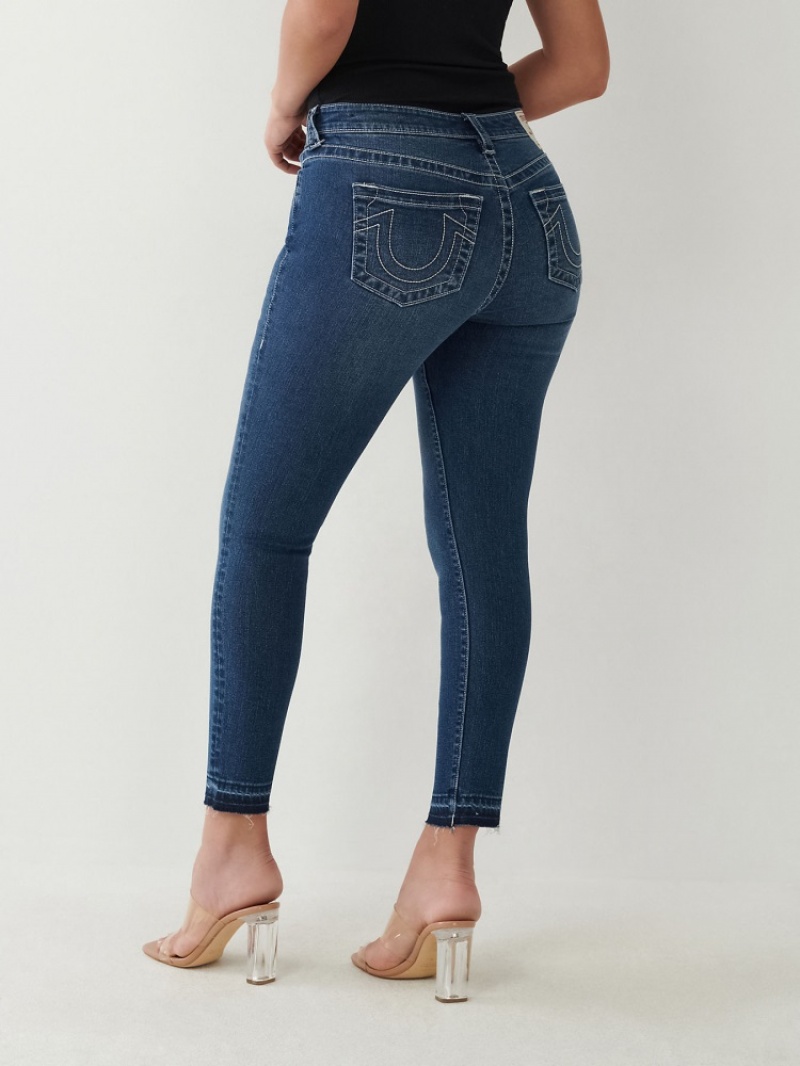 Curvy Skinny Jeans True Religion Jennie Curvy Mince Ankle Jean Femme Bleu | IIS-59952303