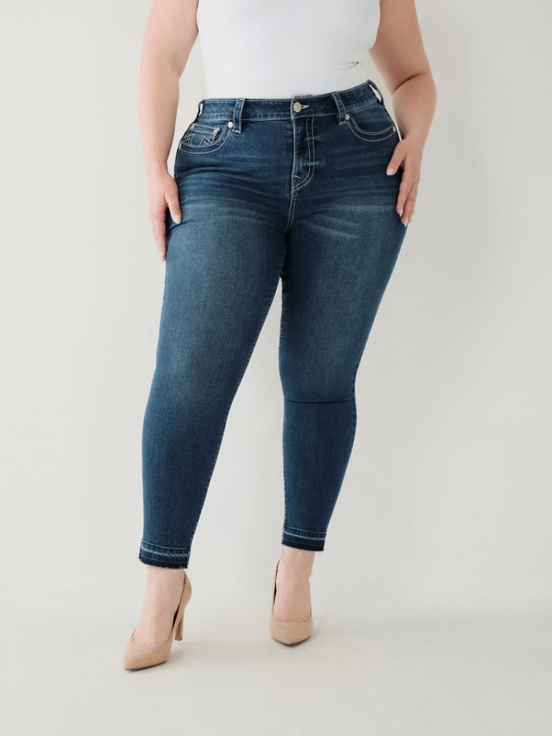 Curvy Skinny Jeans True Religion Jennie Curvy Mince Ankle Jean Femme Bleu | IIS-59952303