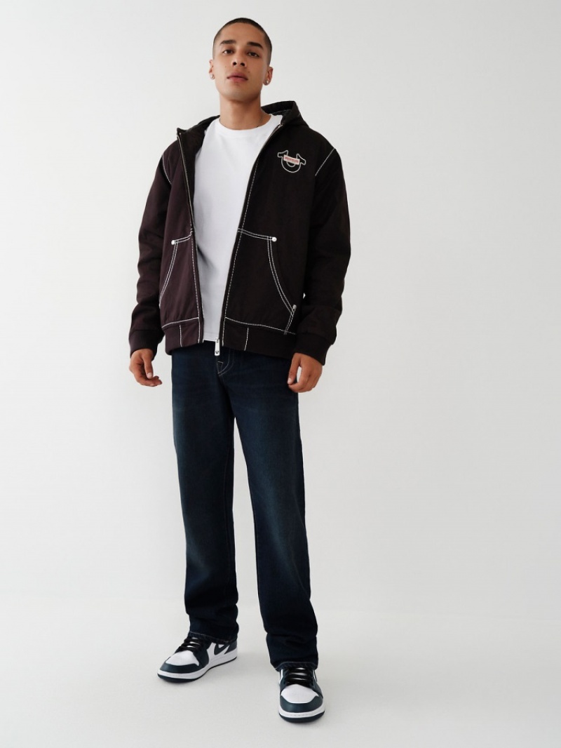 Veste à Capuche True Religion Big T Homme Blanche Noir | MBU-59188343