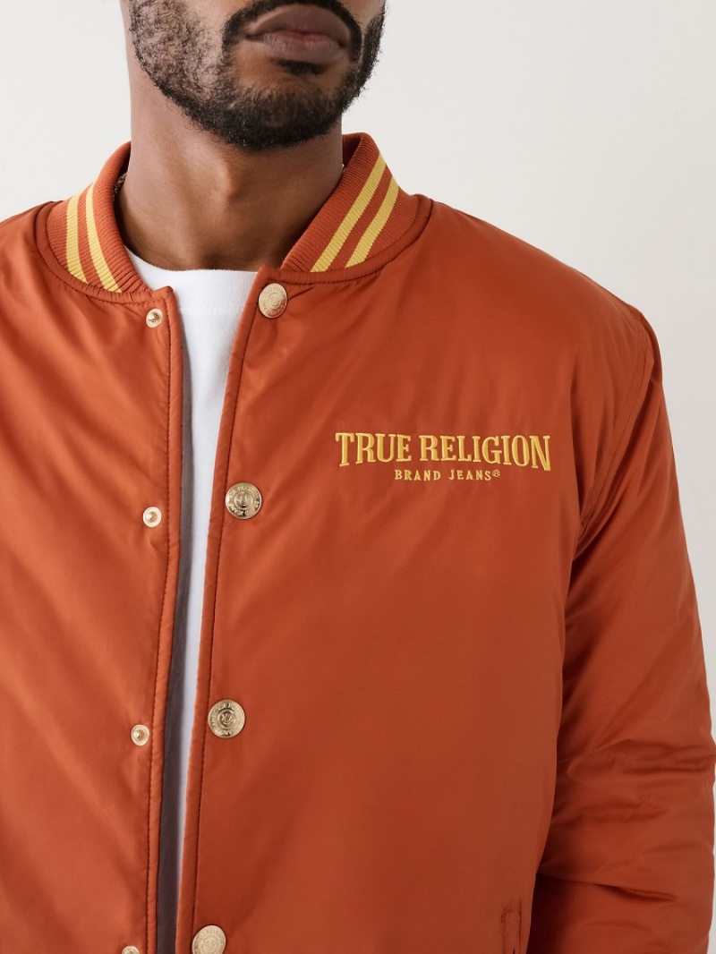 Veste Bomber True Religion Arched Tr Homme Kaki | AKN-68594016