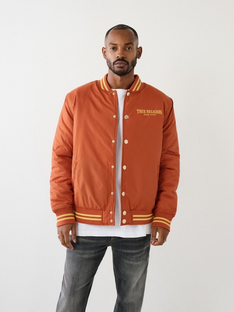 Veste Bomber True Religion Arched Tr Homme Kaki | AKN-68594016