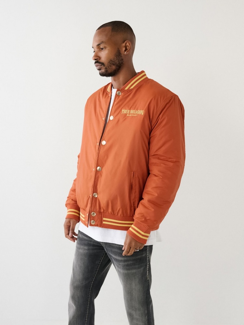 Veste Bomber True Religion Arched Tr Homme Kaki | AKN-68594016