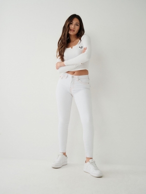 Curvy Skinny Jeans True Religion Jennie Big T Femme Kaki | BWF-73963118